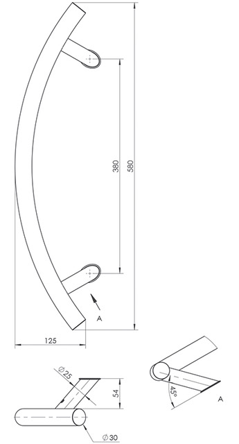 euroa Pull handle P45B_fi30