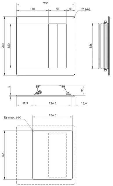 KA1N-200x200-przekroj (1) euroa Pull handle KA1A KA1N 200x200