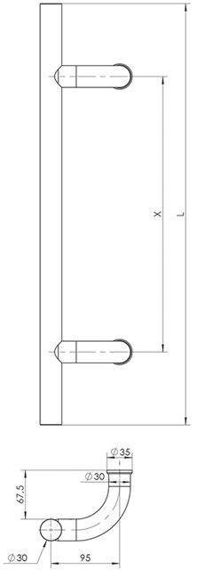 euroa Pull handle P60-fi30